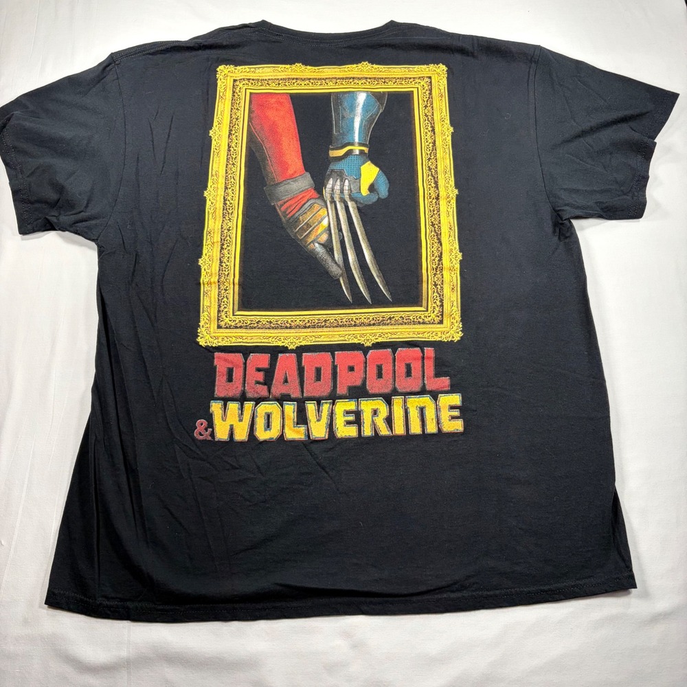Marvel Deadpool & Wolverine Best Friends Graphic T-Shirt Black XL